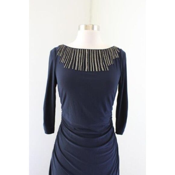 ADRIANNA PAPELL PLUS SIZE RUCHED COCKTAIL DRESS - Picture 10 of 11